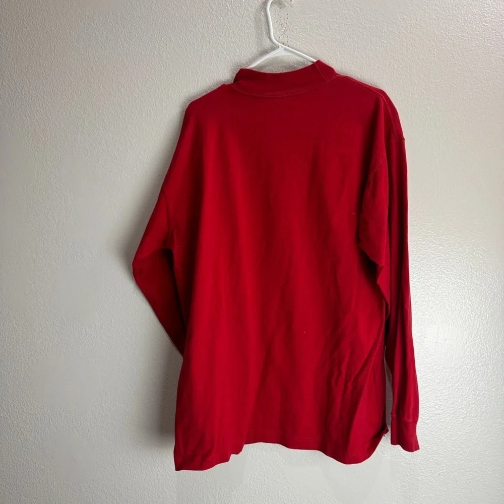 Adidas Vintage Long Sleeve Shirt Logo On Neck Size XL